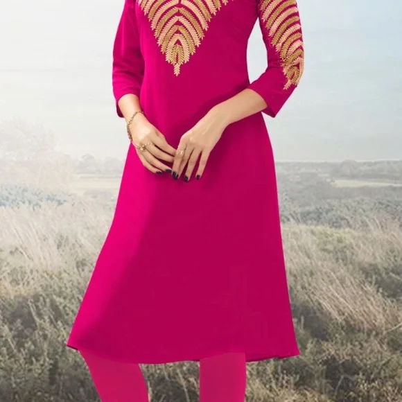 Akira Dark Pink Kurti /kurta - Picture 2 of 7